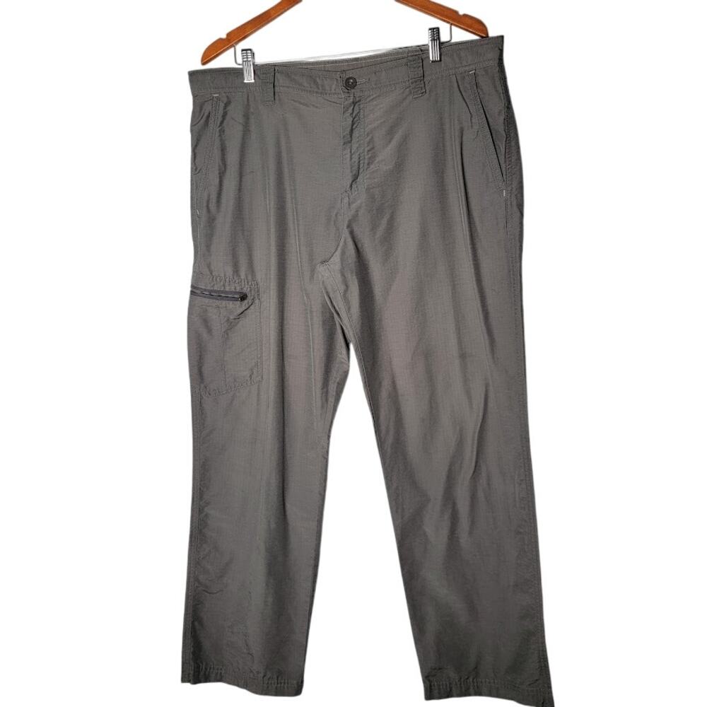 Columbia Pants Men’s 38x30 Gray Hiking‎ Outdoor Cargo Nylon Blend Zip Pocket